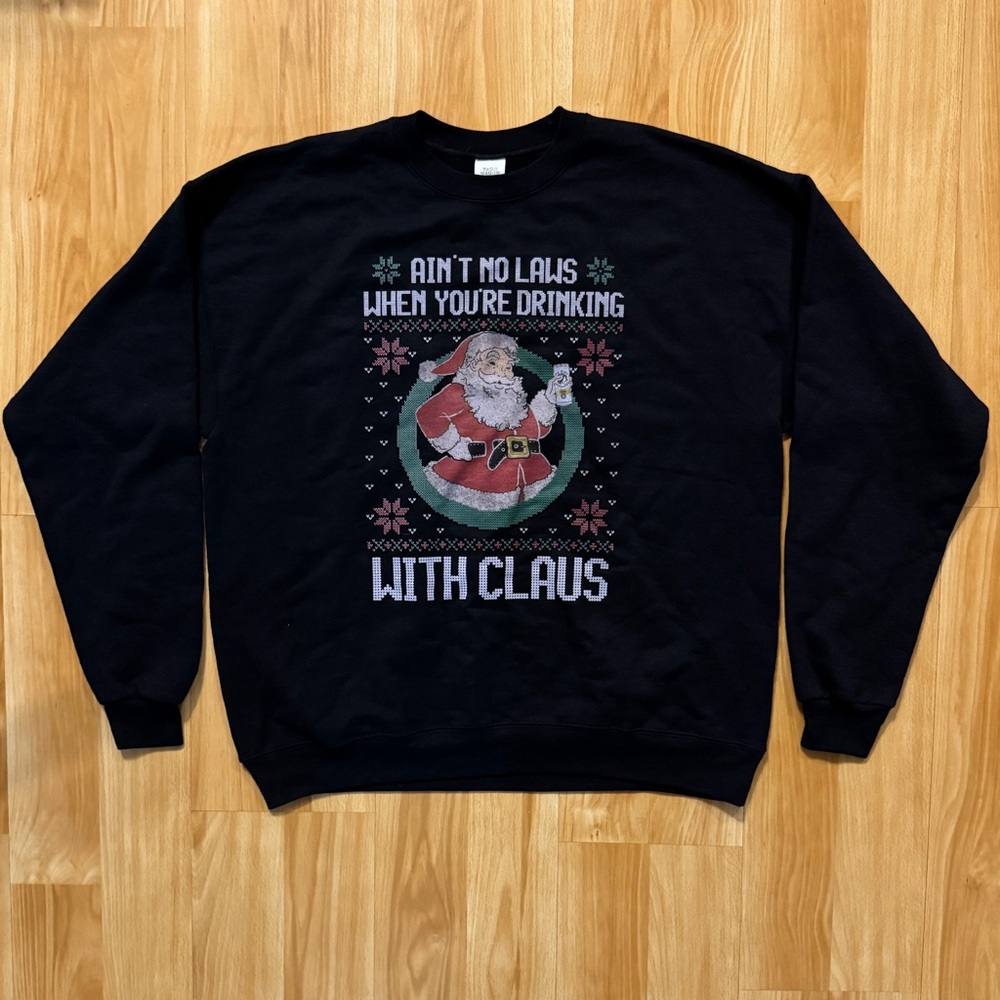 Christmas Sweater- Ain’t No Laws- size Large